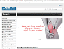 Tablet Screenshot of magnetictherapysales.com